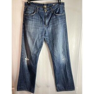 Citizens of Humanity Jeans Mens Size 34x 31 Denim Evans Relaxed Fit Distressed